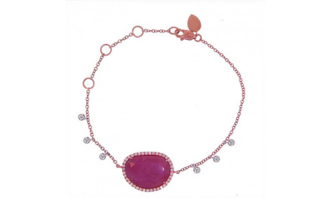 Meira T 14k Rose Gold Pink Sapphire Bracelet