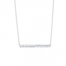 Uneek Diamond Necklace with Round and Baguette Diamonds - LVNAD202W