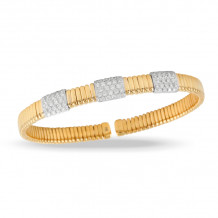 Doves Diamond Fashion 18k White Gold Bangle Bracelet - B9163